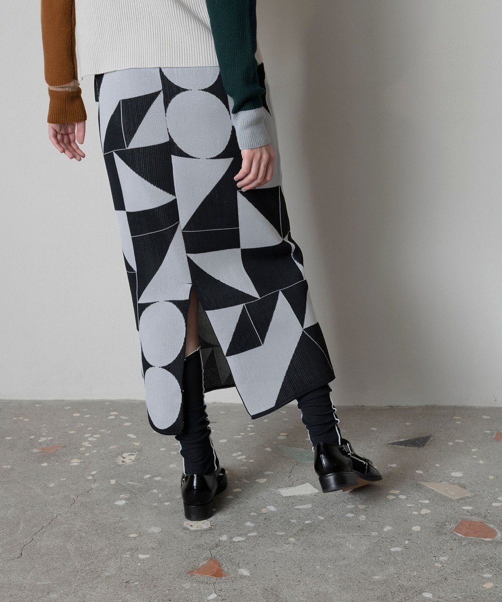 【トリコテ/Tricote】の○ PATTERN SKIRT / ○ パターン スカート インテリア・キッズ・メンズ・レディースファッション・服の通販 founy(ファニー) 　ファッション　Fashion　レディースファッション　Fashion for Women　スカート　Skirts　アクセサリー　Fashion Accessories　クール　Cool, Chic　スリット　Slit, Slit Detail　タンブラー　Tumbler, Travel Mug　人気　Popular, Best Seller　パターン　Pattern, Design Print　モノトーン　Monotone, Black and White　A/W・秋冬　Autumn/Winter　S/S・春夏　SS, Spring/Summer, Warm Season　おすすめ　Recommended / Our Picks　夏　Summer　99BLACK|ID: prp329100004675920 ipo3291000000033786995