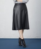 【ジェイ プレス/J.PRESS】の【洗える】シンセティックマットleather スカート ブラック系|ID: prp329100004675921 ipo3291000000033786998