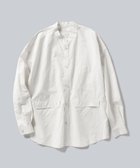 【ホワイトメイルズ/WHITE MAILS】の【UNISEX】COTTON PAPER POPLIN BAND COLLAR SHIRT シャツ オフホワイト|ID: prp329100004675924 ipo3291000000033787007