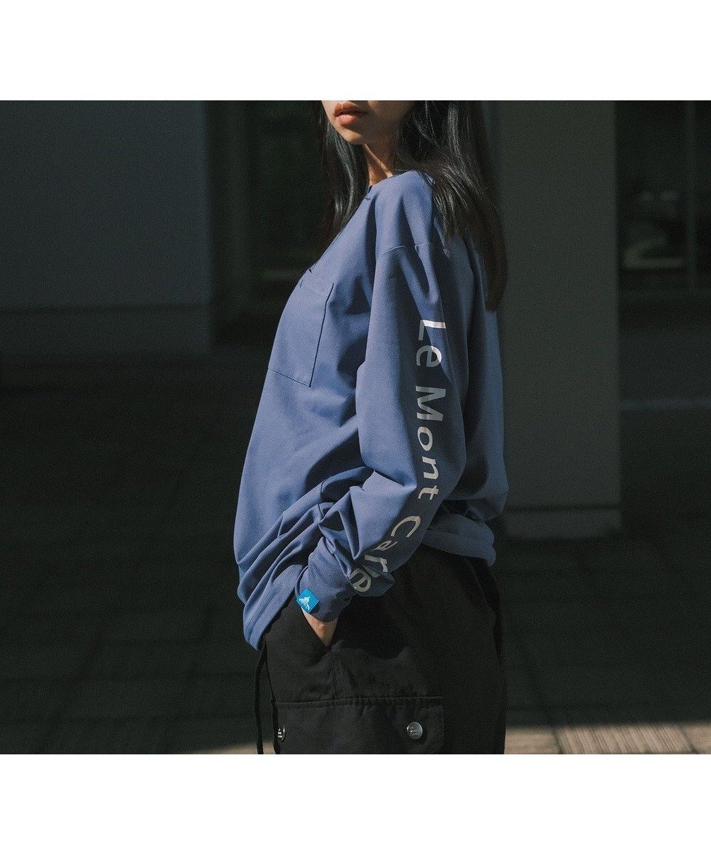 【シェアパーク/SHARE PARK】の【UNISEX】吸水速乾 ショルダーロゴロングスリーブTシャツ(S・Mサイズ) インテリア・キッズ・メンズ・レディースファッション・服の通販 founy(ファニー) 　ファッション　Fashion　レディースファッション　Fashion for Women　トップス・カットソー　Cut & Sew Tops　シャツ・ブラウス・オフィスカジュアル　Elegant Blouses & Button-Ups　ロングTシャツ・Tシャツ　Longline T-Shirts & Tees　カットソー・ベーシックTシャツ　Cut-and-Sewn Tops / Stretch Tees & Basics　ユニセックス　Unisex, Genderless　カットソー　Cut and Sewn Top　吸水　Absorbent, Quick-Dry　A/W・秋冬　Autumn/Winter　アッシュネイビー|ID: prp329100004675927 ipo3291000000033787021