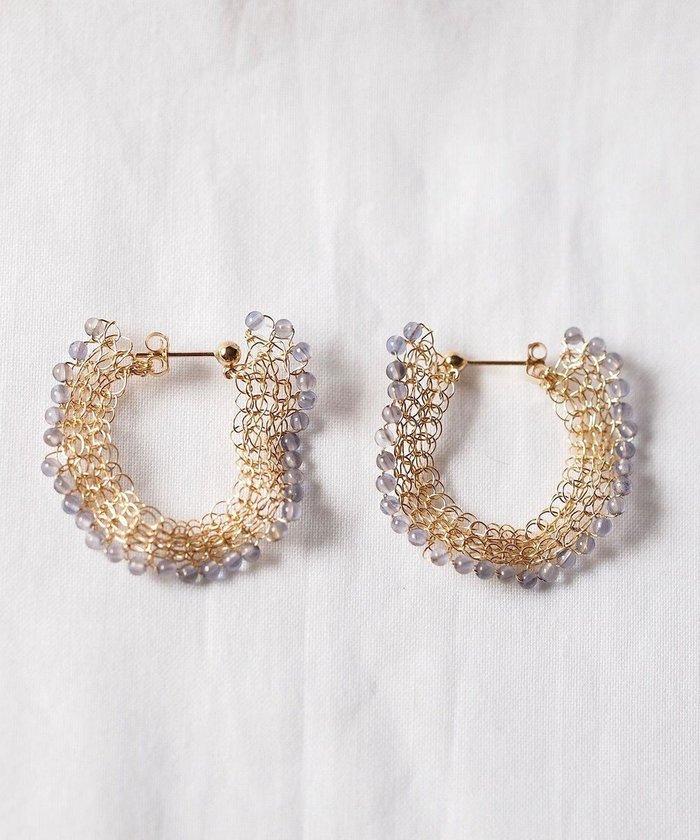 【カスミノ/CASUMINO】のsweet pie iolite ピアス インテリア・キッズ・メンズ・レディースファッション・服の通販 founy(ファニー) https://founy.com/ ファッション Fashion レディースファッション Fashion for Women アクセサリー Fashion Accessories イヤリング Earrings かぎ針 Crochet 手編み Hand-Knitted, Handmade Knit ワイヤー Wire, Wired Bra |ID: prp329100004675975 ipo3291000000034256205