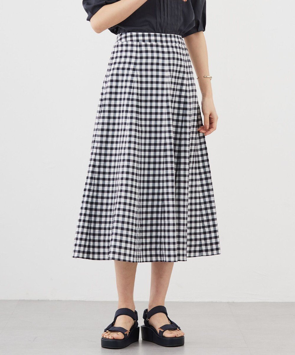 【ジェイ プレス/J.PRESS】の【洗える】アセVis ギンガム スカート 人気、トレンドファッション・服の通販 founy(ファニー) 　ファッション　Fashion　レディースファッション　Fashion for Women　スカート　Skirts　春　Spring　洗える　Machine Washable　ギンガム　Gingham, Gingham Fabric　切替　Switching, Contrast Panel　セットアップ　Set-Up, Coordinated Outfit　チェック　Check, Plaid, Tartan　リラックス　Relax, Relaxed Fit　S/S・春夏　SS, Spring/Summer, Warm Season　おすすめ　Recommended / Our Picks　夏　Summer　エレガント 上品　Elegant　 other-1|ID: prp329100004676086 ipo3291000000033788237