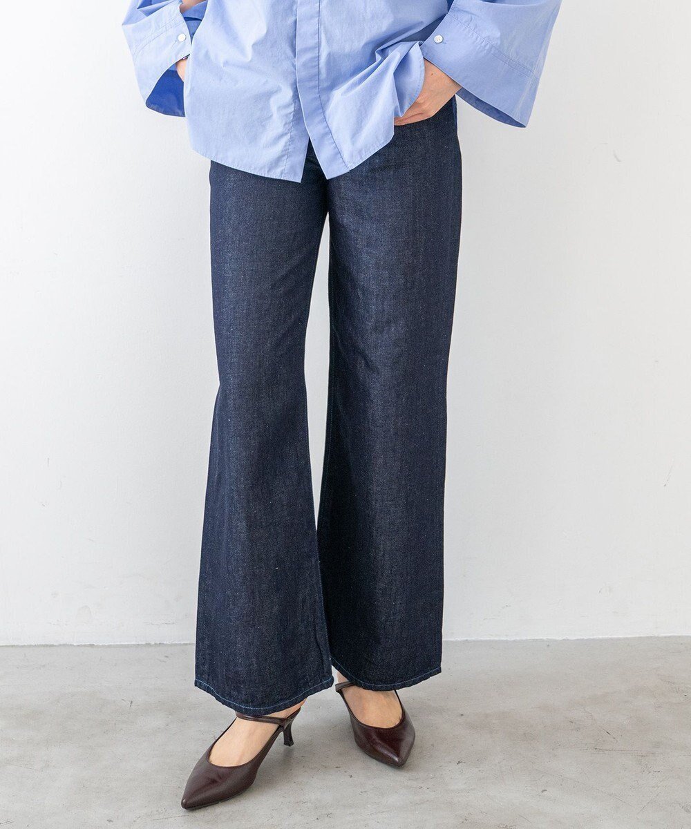 【サキュウ/caqu】の【洗える/リネン混/涼しい】FS linen wide flare ワイドフレアデニム インテリア・キッズ・メンズ・レディースファッション・服の通販 founy(ファニー) ファッション Fashion レディースファッション Fashion for Women パンツ Pants & Trousers デニムパンツ・ジーンズ・美脚デニム Denim Jeans & Pants インディゴ Indigo Denim 春 Spring 洗える Machine Washable 軽量 Lightweight, Ultra Light ジーンズ Jeans, Denim Pants スマート Smart, Elegant センター Center, Center Line デニム Denim, Jeans Material ハイライズ High Rise, High Waist ファブリック Fabric, Textile リネン Linen, Linen Fabric A/W・秋冬 Autumn/Winter S/S・春夏 SS, Spring/Summer, Warm Season 夏 Summer エレガント 上品 Elegant rinse|ID: prp329100004676094 ipo3291000000034280558