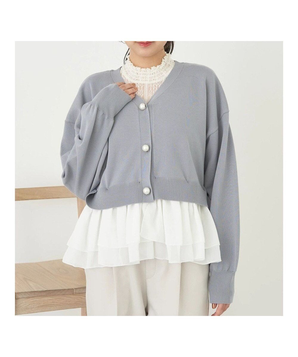 【アースミュージックアンドエコロジー/earth music&ecology】のマルチwayペプラムニットカーディガン インテリア・キッズ・メンズ・レディースファッション・服の通販 founy(ファニー) ファッション Fashion レディースファッション Fashion for Women トップス・カットソー Cut & Sew Tops ニット Knit Tops & Sweaters カーディガン・羽織り Layered Style Cardigans カーディガン Cardigan, Knitwear パール Pearl, Pearl Accent フリル Frill, Ruffle ポケット Pocket, Pocket Detail エレガント 上品 Elegant 夏 Summer 春 Spring S/S・春夏 SS, Spring/Summer, Warm Season Grayish Blue|ID: prp329100004676095 ipo3291000000034284236