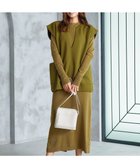 【ティアクラッセ/Tiaclasse】の【2点セット】Wフェイスニットベスト&ニットワンピース カーキ|ID: prp329100004676110 ipo3291000000034664587