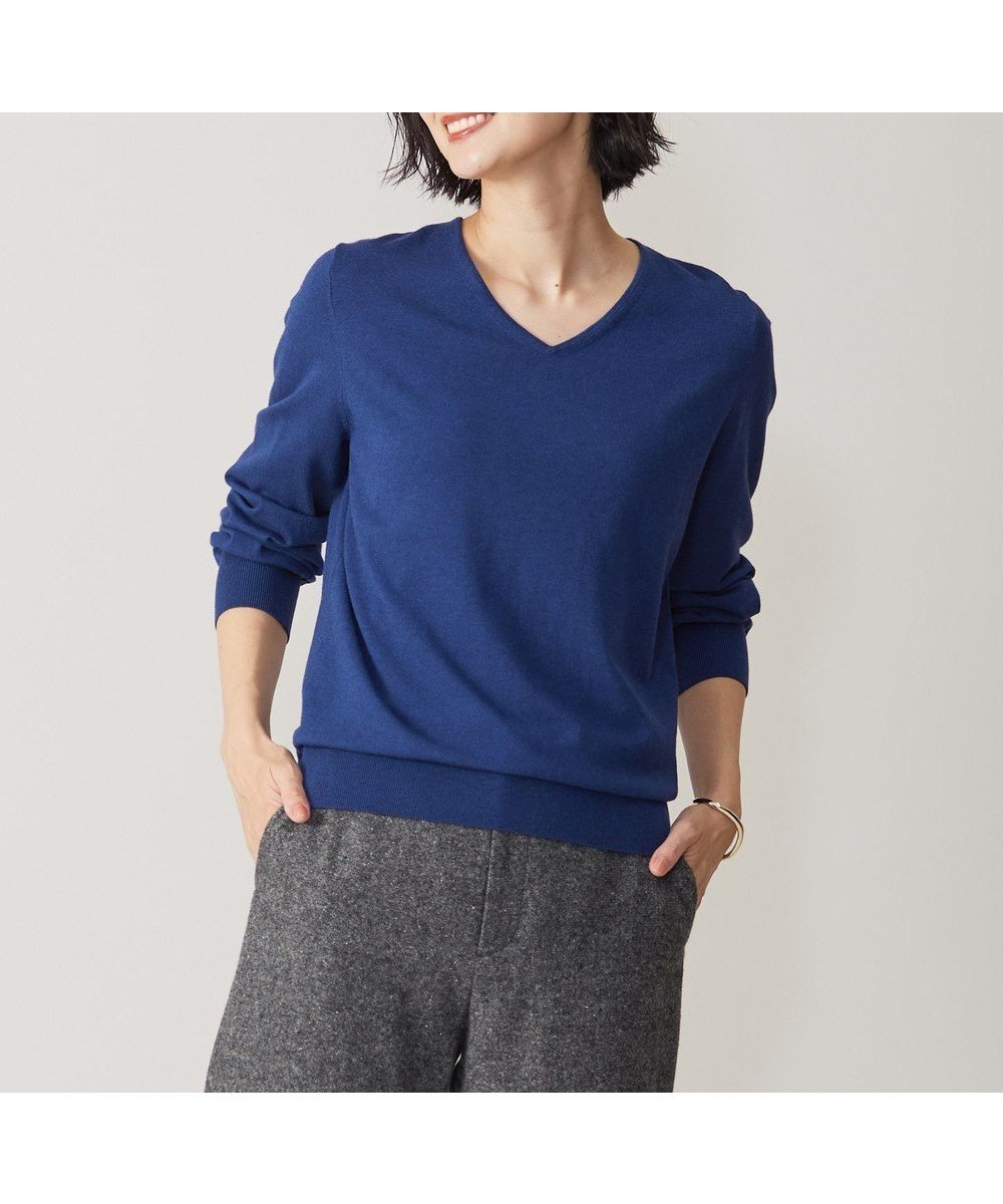【ジェイ プレス/J.PRESS】の【洗える】PRINCE Vネック ニット インテリア・キッズ・メンズ・レディースファッション・服の通販 founy(ファニー) 　ファッション　Fashion　レディースファッション　Fashion for Women　トップス・カットソー　Cut & Sew Tops　ニット　Knit Tops & Sweaters　Vネックトップス　V-Neck Tops / V-Cut Neckline Shirts　インナー　Innerwear　シンプル　Simple, Minimal　ジャケット　Jacket, Outerwear　ストレッチ　Stretch, Stretchy Fabric　セーター　Sweater, Knitwear　パイピング　Piping, Trim Design　人気　Popular, Best Seller　洗える　Machine Washable　A/W・秋冬　Autumn/Winter　ブルー系|ID: prp329100004676112 ipo3291000000033788340