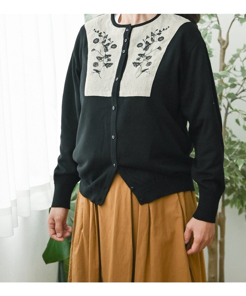 【ムーク/muuc】の〈高品質スーピマ超長綿100%〉ヒルガオ刺繍 コットンカーディガン インテリア・キッズ・メンズ・レディースファッション・服の通販 founy(ファニー) ファッション Fashion レディースファッション Fashion for Women トップス・カットソー Cut & Sew Tops カーディガン・羽織り Layered Style Cardigans カーディガン Cardigan, Knitwear キャンバス Canvas, Canvas Fabric クラシック Classic, Timeless Style スーピマ Supima, Premium Cotton 定番 Standard, Basic Item 手編み Hand-Knitted, Handmade Knit パターン Pattern, Design Print A/W・秋冬 Autumn/Winter S/S・春夏 SS, Spring/Summer, Warm Season 再入荷 Restock / Back in Stock 夏 Summer ブラック|ID: prp329100004676125 ipo3291000000034316523