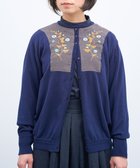 【ムーク/muuc】の〈高品質スーピマ超長綿100%〉ヒルガオ刺繍 コットンカーディガン ネイビー|ID: prp329100004676125 ipo3291000000034316525