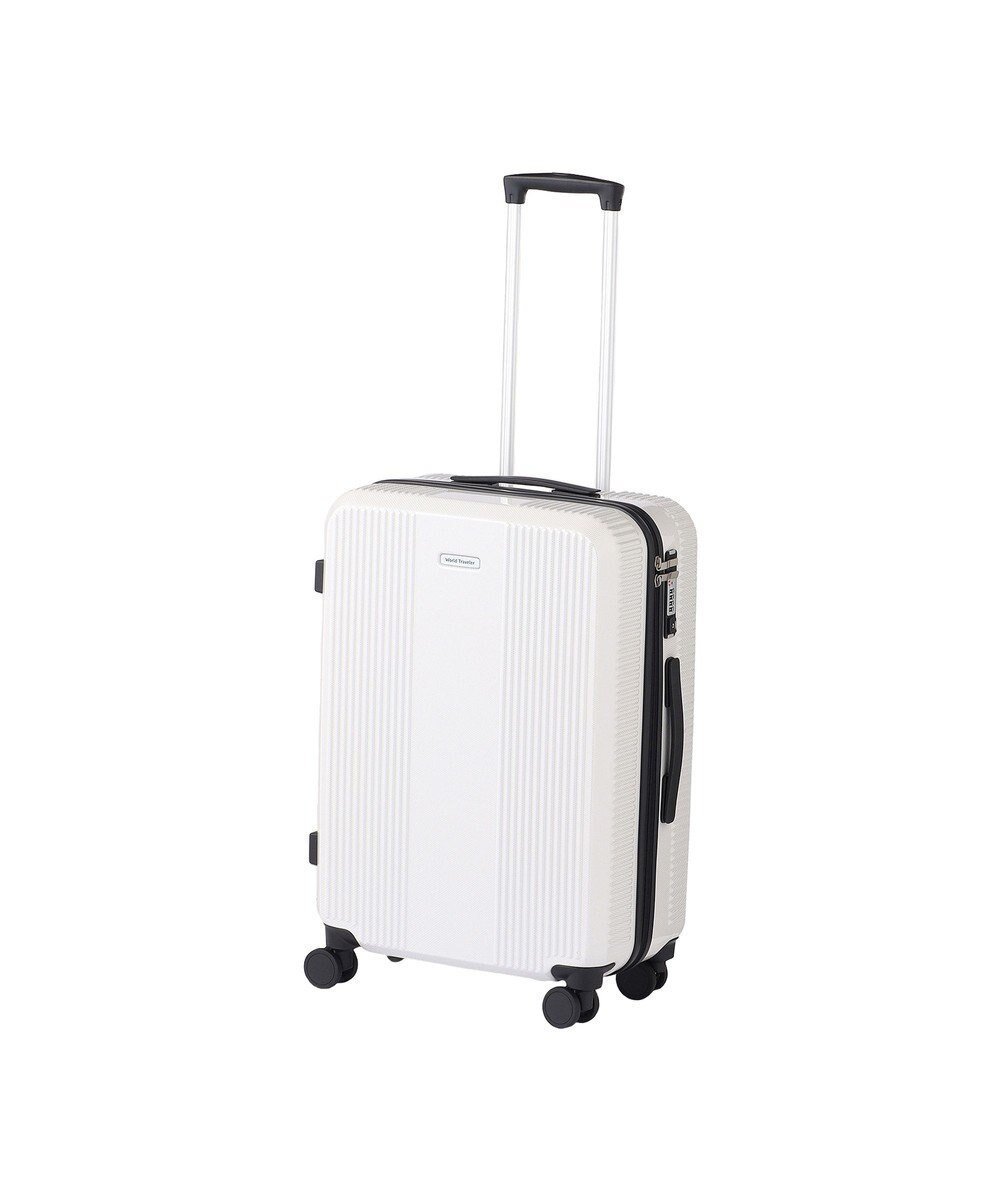 【エースバッグズアンドラゲッジ/ACE BAGS & LUGGAGE】のWorld Traveler ボトムベイ スーツケース 53リットル 3~5泊 3.9kg キャスターストッパー 双輪キャスター 06952 ワールドトラベラー キャリーケース インテリア・キッズ・メンズ・レディースファッション・服の通販 founy(ファニー) 　ファッション　Fashion　レディースファッション　Fashion for Women　スーツ　Business Suits & Workwear　ボトム　Bottoms, Lower Wear　旅行　Travel　スーツケース キャリーケース　Suitcase / Carry Case　ホワイトカーボン|ID: prp329100004676147 ipo3291000000033788468