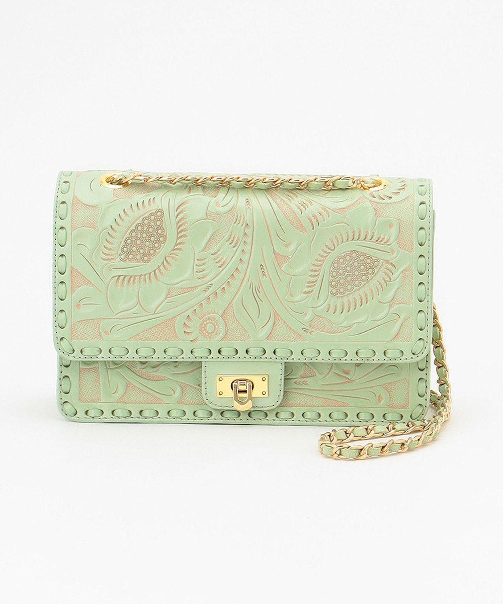 【グレース コンチネンタル/GRACE CONTINENTAL】のCarvingChainBAG インテリア・キッズ・メンズ・レディースファッション・服の通販 founy(ファニー) 　ファッション　Fashion　レディースファッション　Fashion for Women　バッグ　Bags　ヴィンテージ　Vintage Style　春　Spring　クラシカル　Classical, Vintage-Inspired　チェーン　Chain, Chain Strap　定番　Standard, Basic Item　ハンド　Hand, Handmade　フェミニン　Feminine, Girly　フォーマル　Formal, Dressy　ベーシック　Basic, Essential　S/S・春夏　SS, Spring/Summer, Warm Season　夏　Summer　ライトグリーン|ID: prp329100004676155 ipo3291000000034257177