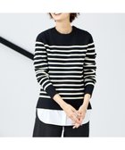 【ジェイ プレス/J.PRESS】の【洗える】ミラノリブバスクボーダー ニット ブラック系1|ID: prp329100004676161 ipo3291000000033788520