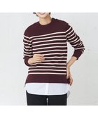 【ジェイ プレス/J.PRESS】の【洗える】ミラノリブバスクボーダー ニット パープル系1|ID: prp329100004676161 ipo3291000000033788523
