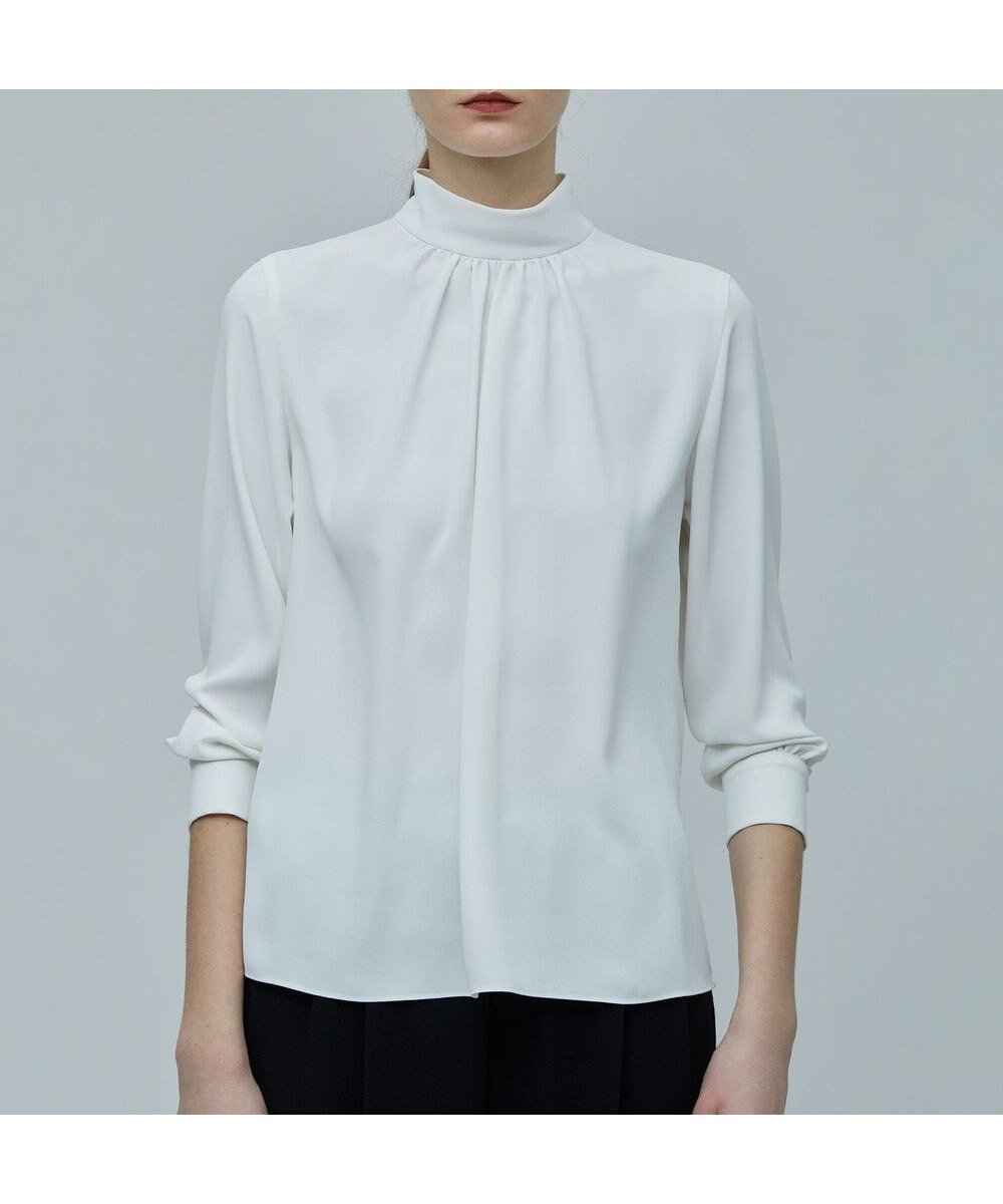 【ベイジ,/BEIGE,】のEVA / ハイネックロングスリーブブラウス インテリア・キッズ・メンズ・レディースファッション・服の通販 founy(ファニー) ファッション Fashion レディースファッション Fashion for Women トップス・カットソー Cut & Sew Tops シャツ・ブラウス・オフィスカジュアル Elegant Blouses & Button-Ups とろみ Fluid, Flowy Fabric インナー Innerwear エレガント 上品 Elegant ギャザー Gathered, Ruffled ジョーゼット Georgette, Semi-Sheer Fabric ストレッチ Stretch, Stretchy Fabric ドレープ Drape, Draping Fabric ハイネック High Neck, Mock Neck フォルム Silhouette, Form 夏 Summer 春 Spring S/S・春夏 SS, Spring/Summer, Warm Season White|ID: prp329100004676180 ipo3291000000034256979