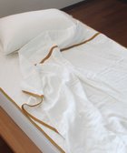 【京和晒綿紗/KYO WAZARASHI MENSYA】のガーゼケット 白5重合わせ マスタードバイアス|ID: prp329100004676198 ipo3291000000034258033