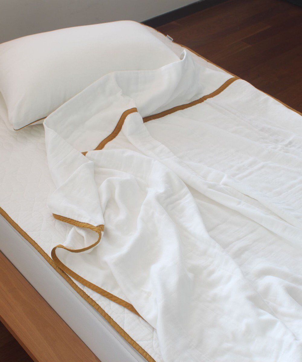 【京和晒綿紗/KYO WAZARASHI MENSYA】のガーゼケット 白5重合わせ インテリア・キッズ・メンズ・レディースファッション・服の通販 founy(ファニー) ファッション Fashion レディースファッション Fashion for Women 吸水 Absorbent, Quick-Dry ブランケット Blanket, Throw Blanket 冬 Winter / This Winter 夏 Summer マスタードバイアス|ID: prp329100004676198 ipo3291000000034258033