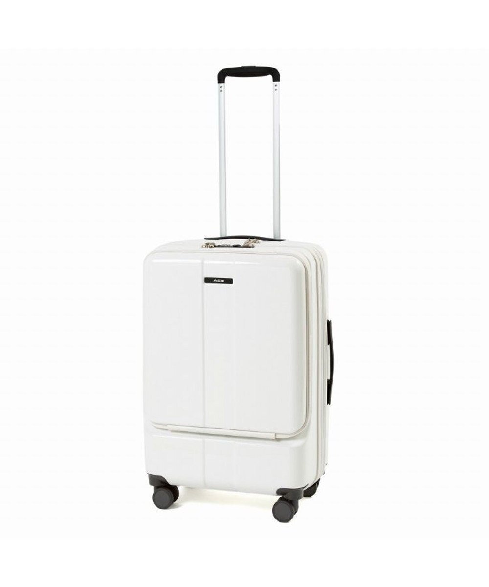 【エースバッグズアンドラゲッジ/ACE BAGS & LUGGAGE】のACE フォールズ スーツケー 4~5泊目安 フロントポケット・キャスターストッパー機能付き 06906 エース インテリア・キッズ・メンズ・レディースファッション・服の通販 founy(ファニー) 　ファッション　Fashion　レディースファッション　Fashion for Women　スーツ　Business Suits & Workwear　スーツケース キャリーケース　Suitcase / Carry Case　フロント　Front, Front Design　ポケット　Pocket, Pocket Detail　オフホワイト|ID: prp329100004676219 ipo3291000000033788737