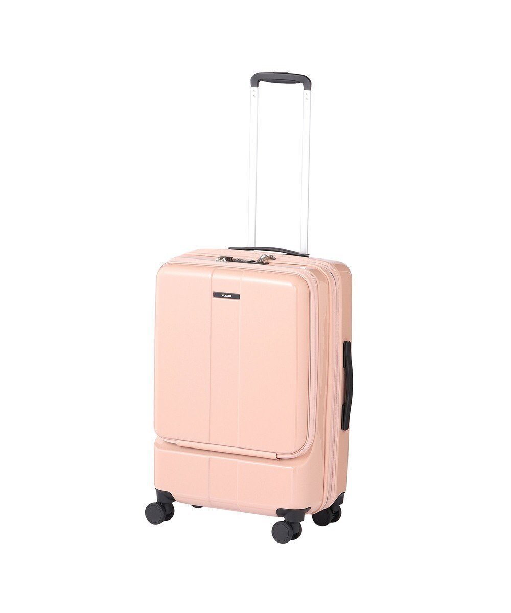 【エースバッグズアンドラゲッジ/ACE BAGS & LUGGAGE】のACE フォールズ スーツケー 4~5泊目安 フロントポケット・キャスターストッパー機能付き 06906 エース インテリア・キッズ・メンズ・レディースファッション・服の通販 founy(ファニー) 　ファッション　Fashion　レディースファッション　Fashion for Women　スーツ　Business Suits & Workwear　スーツケース キャリーケース　Suitcase / Carry Case　フロント　Front, Front Design　ポケット　Pocket, Pocket Detail　ピンクベージュ|ID: prp329100004676219 ipo3291000000033788738
