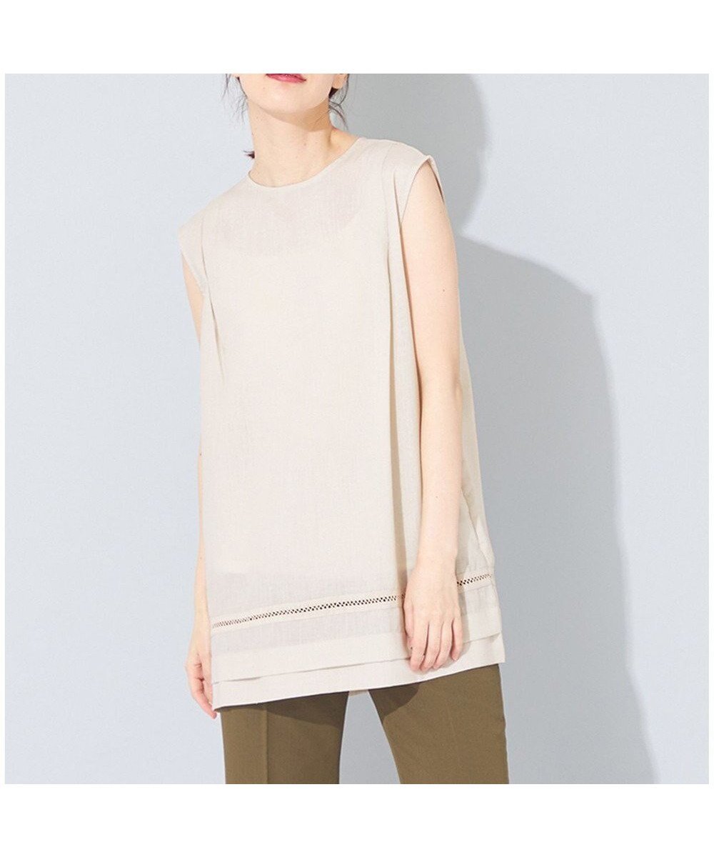 【シェアパーク/SHARE PARK】の【洗える】ウォッシャブルリネン ノースリブラウス 人気、トレンドファッション・服の通販 founy(ファニー) ファッション Fashion レディースファッション Fashion for Women トップス・カットソー Cut & Sew Tops シャツ・ブラウス・オフィスカジュアル Elegant Blouses & Button-Ups おすすめ Recommended / Our Picks ノースリーブ Sleeveless, No-Sleeve レース Lace, Lace Fabric 夏 Summer 春 Spring S/S・春夏 SS, Spring/Summer, Warm Season 洗える Machine Washable other-1|ID: prp329100004676226 ipo3291000000034257400