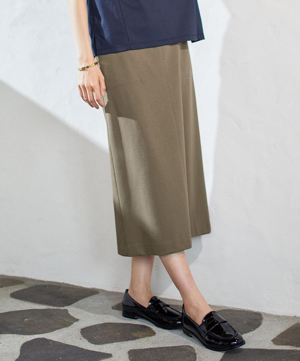 【ジェイ プレス/J.PRESS】の【洗える】ライトカルゼハイゲージ スカート インテリア・キッズ・メンズ・レディースファッション・服の通販 founy(ファニー) 　ファッション　Fashion　レディースファッション　Fashion for Women　スカート　Skirts　コンパクト　Compact, Small Size　シンプル　Simple, Minimal　ストレッチ　Stretch, Stretchy Fabric　ポケット　Pocket, Pocket Detail　夏　Summer　春　Spring　S/S・春夏　SS, Spring/Summer, Warm Season　洗える　Machine Washable　カーキ系|ID: prp329100004676262 ipo3291000000034257275