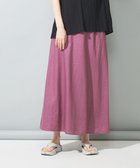 【シェアパーク/SHARE PARK】の【洗える】リネンレーヨンコーティングウォッシュスカート パープル|ID: prp329100004676267 ipo3291000000034257295