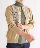 【ムーク/muuc】の〈細番手の高級綿糸コットンコーマ糸〉〈洗練された繊維だけを残した滑らかな肌触り〉スミレ押し花刺繍のカーディガン ベージュ|ID: prp329100004676274 ipo3291000000034258922