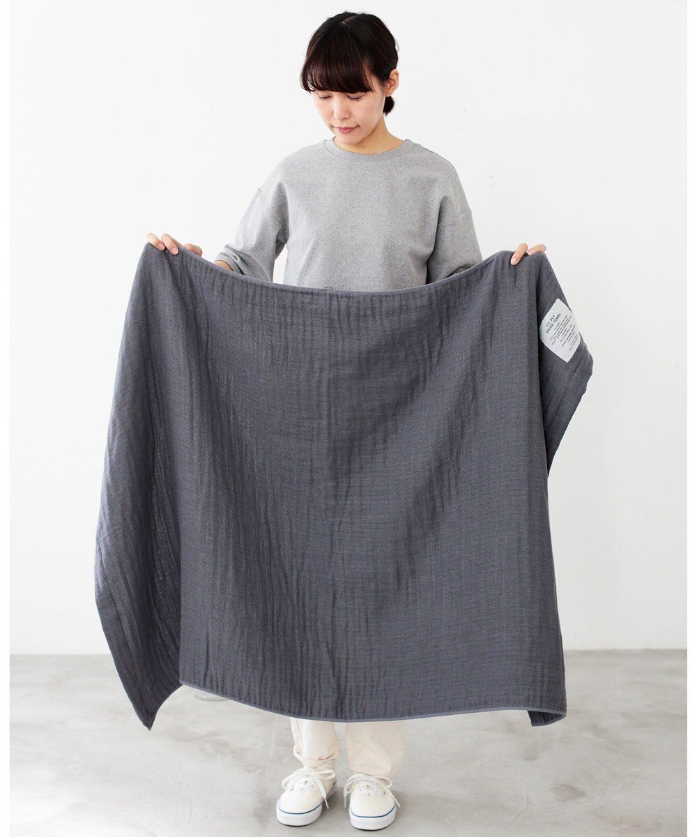 【神藤タオル/SHINTO TOWEL】の【閲覧人気NO.3/2.5-PLY GAUZE】バスタオル Lサイズ インテリア・キッズ・メンズ・レディースファッション・服の通販 founy(ファニー) 　ファッション　Fashion　レディースファッション　Fashion for Women　アウトドア　Outdoor Clothing　吸水　Absorbent, Quick-Dry　タオル　Towel, Bath Towel　人気　Popular, Best Seller　夏　Summer　Mix Charcoal|ID: prp329100004676283 ipo3291000000033788977