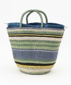 【オンワード クローゼットストア/ONWARD CROSSET STORE】の【VIOLAd ORO】MIRO アバカカラーボーダーバッグ M green×sax blue|ID: prp329100004676292 ipo3291000000033789017