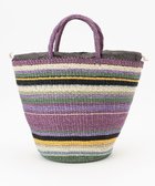 【オンワード クローゼットストア/ONWARD CROSSET STORE】の【VIOLAd ORO】MIRO アバカカラーボーダーバッグ M purple×yellow|ID: prp329100004676292 ipo3291000000033789018