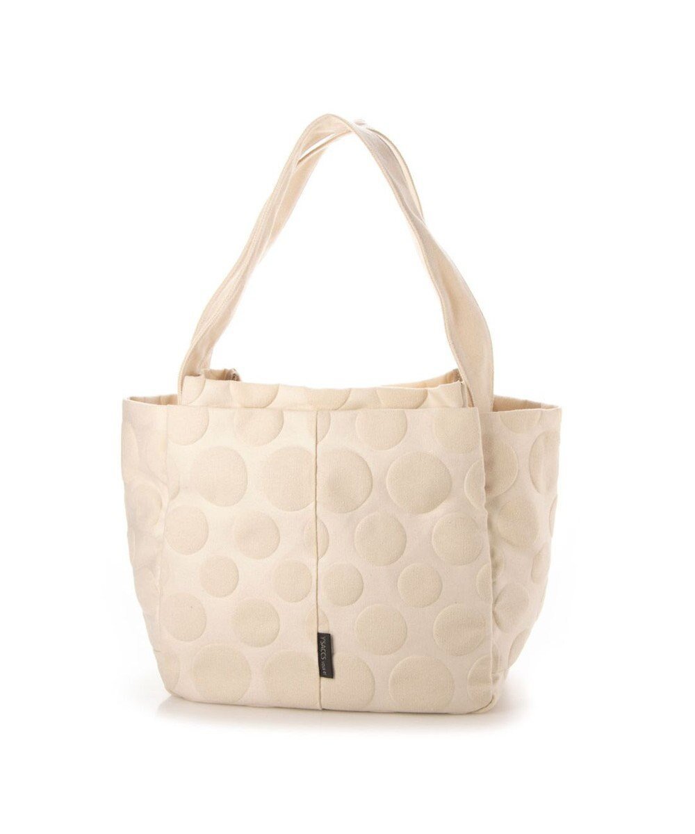 【イザック/Y'SACCS】の【Y SACCS vous et】 キャンバスドットエンボストート Mサイズ インテリア・キッズ・メンズ・レディースファッション・服の通販 founy(ファニー) 　ファッション　Fashion　レディースファッション　Fashion for Women　バッグ　Bags　おすすめ　Recommended / Our Picks　キャンバス　Canvas, Canvas Fabric　シンプル　Simple, Minimal　スクエア　Square, Square Shape　ドット　Polka Dot, Dot Pattern　ポケット　Pocket, Pocket Detail　マグネット　Magnet, Magnetic Closure　人気　Popular, Best Seller　定番　Standard, Basic Item　ビジネス 仕事 通勤　Business / Work / Commuting　ナチュラル|ID: prp329100004676303 ipo3291000000034257817