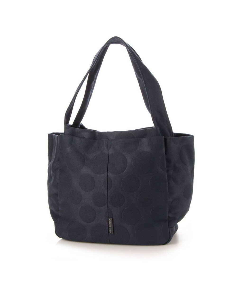 【イザック/Y'SACCS】の【Y SACCS vous et】 キャンバスドットエンボストート Mサイズ インテリア・キッズ・メンズ・レディースファッション・服の通販 founy(ファニー) 　ファッション　Fashion　レディースファッション　Fashion for Women　バッグ　Bags　おすすめ　Recommended / Our Picks　キャンバス　Canvas, Canvas Fabric　シンプル　Simple, Minimal　スクエア　Square, Square Shape　ドット　Polka Dot, Dot Pattern　ポケット　Pocket, Pocket Detail　マグネット　Magnet, Magnetic Closure　人気　Popular, Best Seller　定番　Standard, Basic Item　ビジネス 仕事 通勤　Business / Work / Commuting　ネイビー|ID: prp329100004676303 ipo3291000000034257818