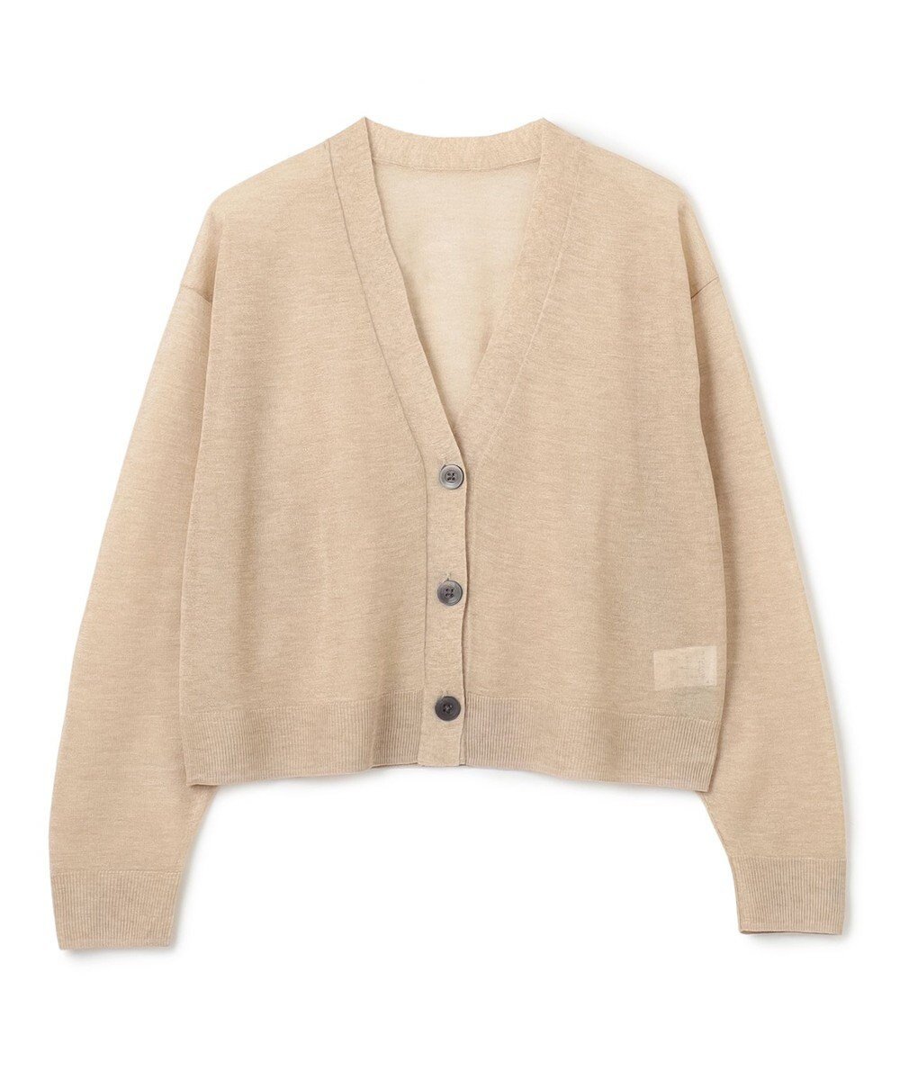 【アンフィーロ 自由区/UNFILO】のラメシアー カーディガン インテリア・キッズ・メンズ・レディースファッション・服の通販 founy(ファニー) 　ファッション　Fashion　レディースファッション　Fashion for Women　トップス・カットソー　Cut & Sew Tops　カーディガン・羽織り　Layered Style Cardigans　ウォッシャブル　Machine Washable　カーディガン　Cardigan, Knitwear　クロップド　Cropped, Short Length　シアー　Sheer, See-Through　バランス　Balance, Style Balance　ボトム　Bottoms, Lower Wear　ワイド　Wide, Wide Fit　エレガント 上品　Elegant　夏　Summer　春　Spring　S/S・春夏　SS, Spring/Summer, Warm Season　羽織　Haori, Light Jacket　ベージュ|ID: prp329100004676372 ipo3291000000034245026