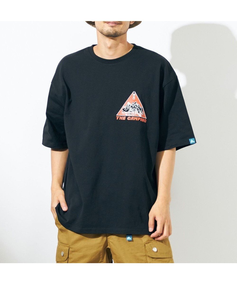 【シェアパーク/SHARE PARK / MEN】の【UNISEX】UVカット アートコラボTシャツ〈CAMP〉 インテリア・キッズ・メンズ・レディースファッション・服の通販 founy(ファニー)  ファッション Fashion レディースファッション Fashion for Women トップス・カットソー Cut & Sew Tops シャツ・ブラウス・オフィスカジュアル Elegant Blouses & Button-Ups ロングTシャツ・Tシャツ Longline T-Shirts & Tees カットソー・ベーシックTシャツ Cut-and-Sewn Tops / Stretch Tees & Basics 春 Spring カットソー Cut and Sewn Top コラボ Collaboration, Collab 吸水 Absorbent, Quick-Dry 人気 Popular, Best Seller フランス France, French プリント Print, Printed Pattern ユニセックス Unisex, Genderless リラックス Relax, Relaxed Fit ワンポイント One Point, Statement Accent ワーク Workwear, Utility Style S/S・春夏 SS, Spring/Summer, Warm Season 再入荷 Restock / Back in Stock 夏 Summer ブラック|ID: prp329100004676376 ipo3291000000034258784