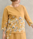 【ムーク/muuc】の〈遠州織物の工場で織られた上質なコットン生地〉モクレン刺繍 ノーカラー プルオーバー(セットアップ可能) イエロー×ホワイト|ID: prp329100004676419 ipo3291000000033789526
