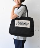 【アンドウール/AND WOOL】のスミレの押し花刺繍バッグ big size ブラック|ID: prp329100004676421 ipo3291000000033789538