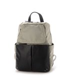 【イザック/Y'SACCS】のNEWナイロン×レザーコンビシリーズ 前ポケットミニリュックサック グレー|ID: prp329100004676506 ipo3291000000034261388