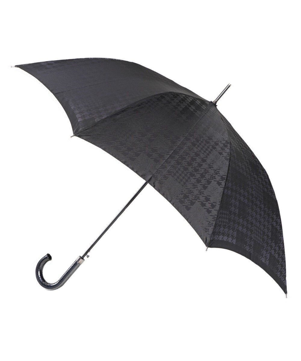 【槇田商店/Makita shoten】のmonotone 千鳥チェック ブラック 長傘 インテリア・キッズ・メンズ・レディースファッション・服の通販 founy(ファニー) 　ファッション　Fashion　レディースファッション　Fashion for Women　レイングッズ・傘・晴雨兼用傘　Umbrellas & Rain Gear　傘　Umbrella, Parasol　シンプル　Simple, Minimal　チェック　Check, Plaid, Tartan　人気　Popular, Best Seller　日傘　Parasol, UV Umbrella　メンズ　Men's, Menswear　モノトーン　Monotone, Black and White　おすすめ　Recommended / Our Picks　ビジネス 仕事 通勤　Business / Work / Commuting　クロ|ID: prp329100004676509 ipo3291000000034261415