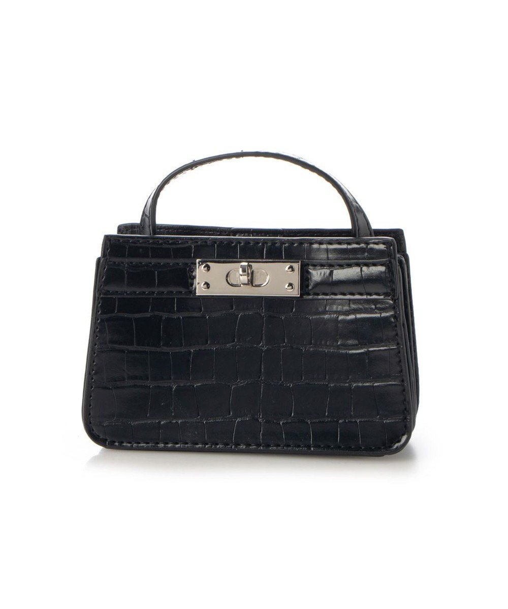 【ラ バガジェリー/LA BAGAGERIE】の【MONICA】マイクロチェーンバッグ インテリア・キッズ・メンズ・レディースファッション・服の通販 founy(ファニー) 　ファッション　Fashion　レディースファッション　Fashion for Women　バッグ　Bags　おすすめ　Recommended / Our Picks　アクセサリー　Fashion Accessories　コンパクト　Compact, Small Size　スクエア　Square, Square Shape　スマート　Smart, Elegant　ポケット　Pocket, Pocket Detail　リップ　Lip, Lip Motif　ブラッククロコ|ID: prp329100004676515 ipo3291000000034261451