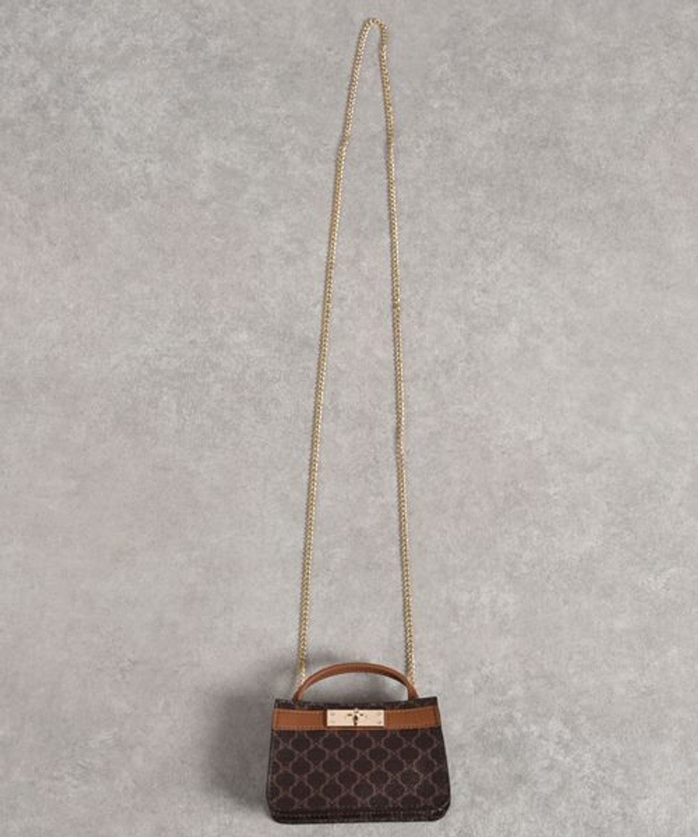 【ラ バガジェリー/LA BAGAGERIE】の【MONICA】マイクロチェーンバッグ インテリア・キッズ・メンズ・レディースファッション・服の通販 founy(ファニー) 　ファッション　Fashion　レディースファッション　Fashion for Women　バッグ　Bags　おすすめ　Recommended / Our Picks　アクセサリー　Fashion Accessories　コンパクト　Compact, Small Size　スクエア　Square, Square Shape　スマート　Smart, Elegant　ポケット　Pocket, Pocket Detail　リップ　Lip, Lip Motif　チョコ|ID: prp329100004676515 ipo3291000000034261453