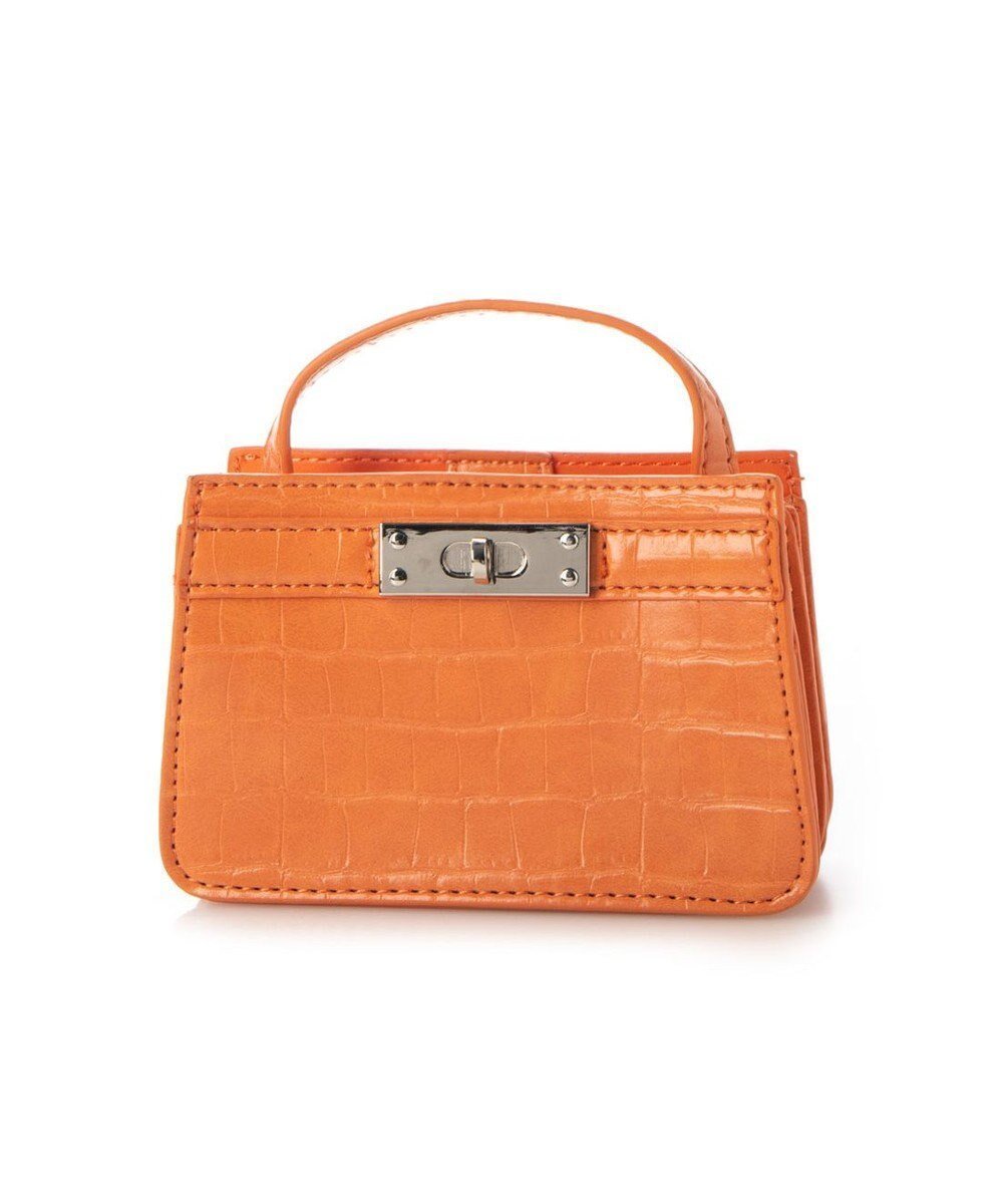 【ラ バガジェリー/LA BAGAGERIE】の【MONICA】マイクロチェーンバッグ インテリア・キッズ・メンズ・レディースファッション・服の通販 founy(ファニー) 　ファッション　Fashion　レディースファッション　Fashion for Women　バッグ　Bags　おすすめ　Recommended / Our Picks　アクセサリー　Fashion Accessories　コンパクト　Compact, Small Size　スクエア　Square, Square Shape　スマート　Smart, Elegant　ポケット　Pocket, Pocket Detail　リップ　Lip, Lip Motif　オレンジ|ID: prp329100004676515 ipo3291000000034261459