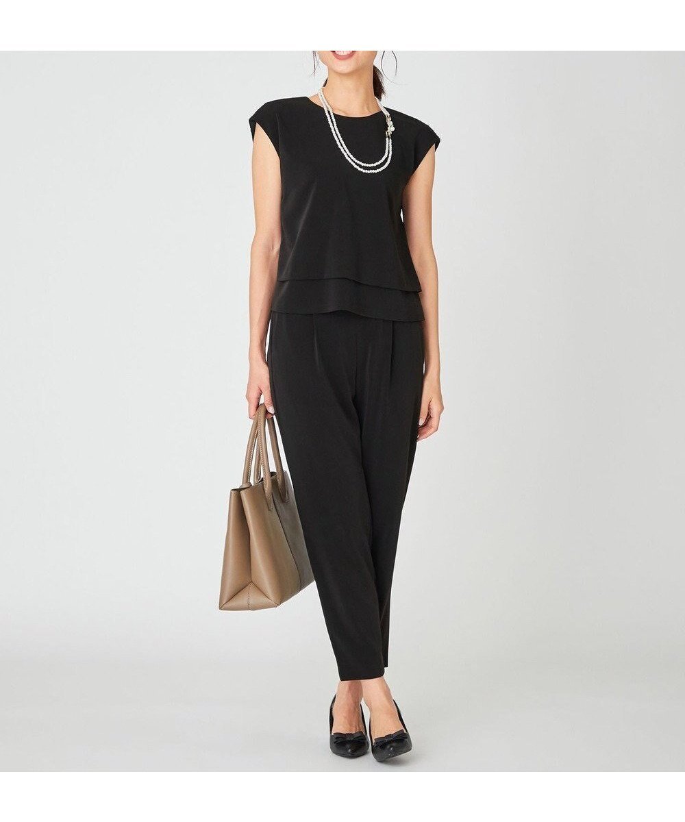 【エニー/ANY】の【洗える】フレンチスリーブブラウス×パンツ セットアップ インテリア・キッズ・メンズ・レディースファッション・服の通販 founy(ファニー) ファッション Fashion レディースファッション Fashion for Women セットアップ Matching Sets レディースパンツ・ボトムス Pants & Trousers / Bottoms ストレッチ Stretch, Stretchy Fabric セットアップ Set-Up, Coordinated Outfit セレモニー Ceremony パーティ Party, Party Style レース Lace, Lace Fabric 夏 Summer S/S・春夏 SS, Spring/Summer, Warm Season 洗える Machine Washable A/W・秋冬 Autumn/Winter ビジネス 仕事 通勤 Business / Work / Commuting ブラック系|ID: prp329100004676560 ipo3291000000034190561