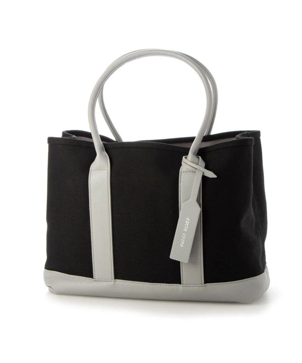 【アンビリオン/UNBILLION】のcachecache パーテーションキャンバストートバッグL インテリア・キッズ・メンズ・レディースファッション・服の通販 founy(ファニー) 　ファッション　Fashion　レディースファッション　Fashion for Women　バッグ　Bags　カラフル　Colorful Design　キャンバス　Canvas, Canvas Fabric　ハンド　Hand, Handmade　パイソン　Python, Snakeskin Pattern　ポーチ　Pouch, Small Case　ミックス　Mix, Mixed Style　モチーフ　Motif, Design Theme　レオパード　Leopard, Animal Print　再入荷　Restock / Back in Stock　ブラックグレー|ID: prp329100004676569 ipo3291000000034259941