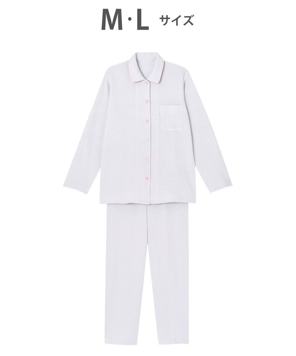 【ワコール 睡眠科学/wacoal suimin】のパジャマ 長袖 長ズボン 綿100%(本体) ここちよく眠れる あったか レディース YDW006 睡眠科学/ワコール インテリア・キッズ・メンズ・レディースファッション・服の通販 founy(ファニー) 　ファッション　Fashion　レディースファッション　Fashion for Women　トップス・カットソー　Cut & Sew Tops　インド　Indian Textile　なめらか　Smooth, Silky Texture　長袖　Long Sleeve, Full Sleeve　パジャマ　Pajamas, Sleepwear　メンズ　Men's, Menswear　ロング　Long, Long-Length　グレー|ID: prp329100004676592 ipo3291000000034221150