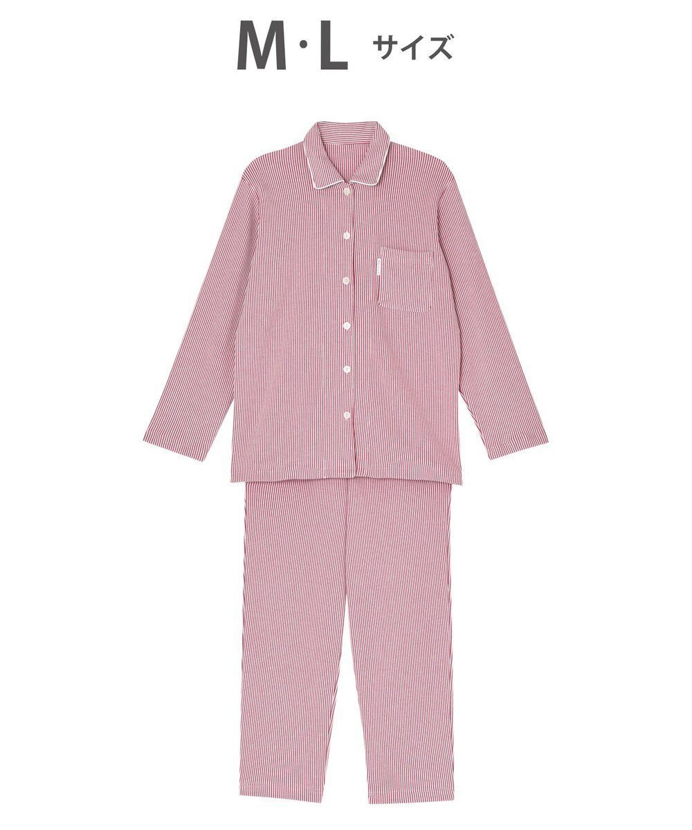 【ワコール 睡眠科学/wacoal suimin】のパジャマ 長袖 長ズボン 綿100%(本体) ここちよく眠れる あったか レディース YDW006 睡眠科学/ワコール インテリア・キッズ・メンズ・レディースファッション・服の通販 founy(ファニー) 　ファッション　Fashion　レディースファッション　Fashion for Women　トップス・カットソー　Cut & Sew Tops　インド　Indian Textile　なめらか　Smooth, Silky Texture　長袖　Long Sleeve, Full Sleeve　パジャマ　Pajamas, Sleepwear　メンズ　Men's, Menswear　ロング　Long, Long-Length　レッド|ID: prp329100004676592 ipo3291000000034221152