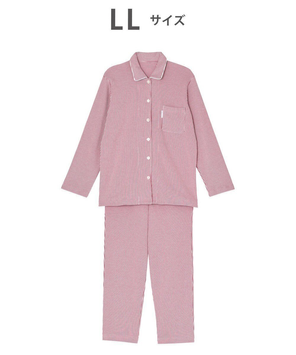 【ワコール 睡眠科学/wacoal suimin】のパジャマ 長袖 長ズボン 綿100%(本体) ここちよく眠れる あったか レディース YDW006 睡眠科学/ワコール インテリア・キッズ・メンズ・レディースファッション・服の通販 founy(ファニー) 　ファッション　Fashion　レディースファッション　Fashion for Women　トップス・カットソー　Cut & Sew Tops　インド　Indian Textile　なめらか　Smooth, Silky Texture　長袖　Long Sleeve, Full Sleeve　パジャマ　Pajamas, Sleepwear　メンズ　Men's, Menswear　ロング　Long, Long-Length　レッド|ID: prp329100004676593 ipo3291000000034269793