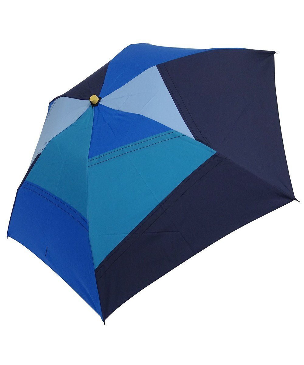 【プラスリング/+RING】の【限定/日本製】レディース向け パッチワーク プラスリング 折傘50cm BLU SR318 インテリア・キッズ・メンズ・レディースファッション・服の通販 founy(ファニー) 　ファッション　Fashion　レディースファッション　Fashion for Women　レイングッズ・傘・晴雨兼用傘　Umbrellas & Rain Gear　コンパクト　Compact, Small Size　パッチワーク　Patchwork, Mixed Fabric　傘　Umbrella, Parasol　日本製　Made In Japan　青|ID: prp329100004676693 ipo3291000000034263008