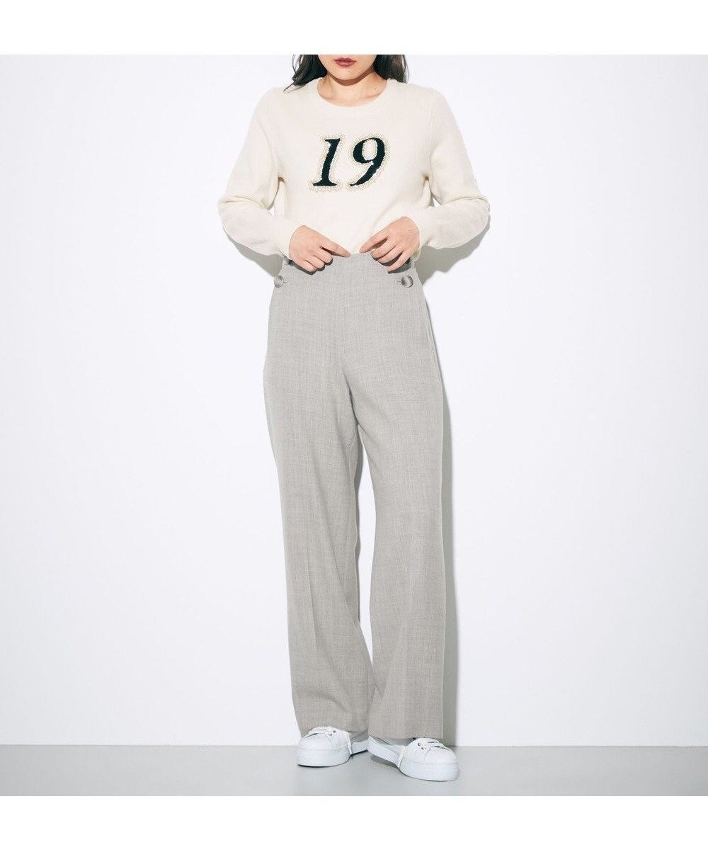 【グレース コンチネンタル/GRACE CONTINENTAL】のウールストレッチセミワイドパンツ インテリア・キッズ・メンズ・レディースファッション・服の通販 founy(ファニー) 　ファッション　Fashion　レディースファッション　Fashion for Women　パンツ　Pants & Trousers　シンプル　Simple, Minimal　ストレッチ　Stretch, Stretchy Fabric　ダブル　Double, Double-Breasted　ベーシック　Basic, Essential　ワイド　Wide, Wide Fit　A/W・秋冬　Autumn/Winter　グレー|ID: prp329100004676704 ipo3291000000034263098