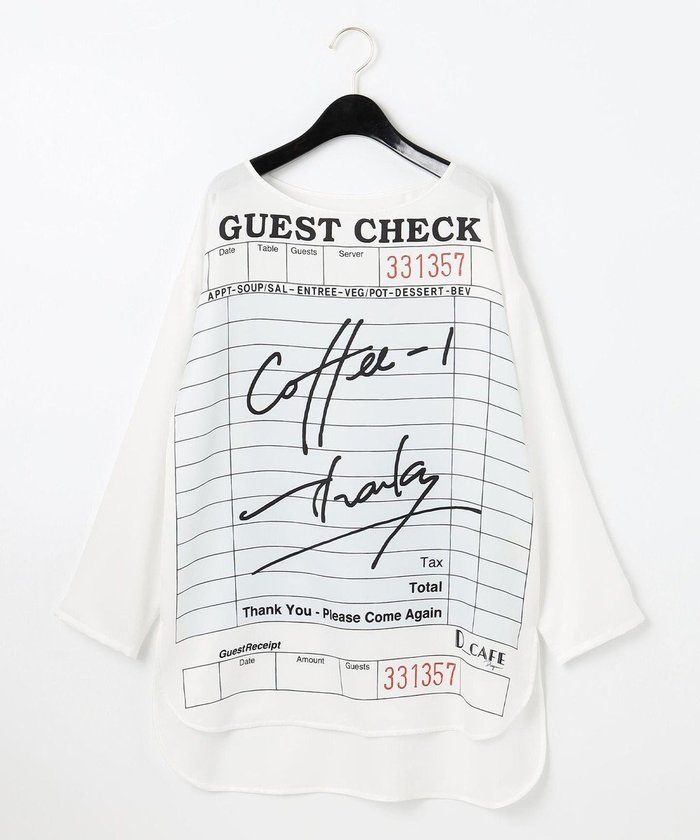 【グレース コンチネンタル/GRACE CONTINENTAL】のD_Cafeトップ-1 インテリア・キッズ・メンズ・レディースファッション・服の通販 founy(ファニー) https://founy.com/ ファッション Fashion レディースファッション Fashion for Women トップス・カットソー Cut & Sew Tops シャツ・ブラウス・オフィスカジュアル Elegant Blouses & Button-Ups ロングTシャツ・Tシャツ Longline T-Shirts & Tees カットソー・ベーシックTシャツ Cut-and-Sewn Tops / Stretch Tees & Basics カットソー Cut and Sewn Top ビッグ Big, Oversized プリント Print, Printed Pattern リラックス Relax, Relaxed Fit ロング Long, Long-Length A/W・秋冬 Autumn/Winter |ID: prp329100004676731 ipo3291000000033790512