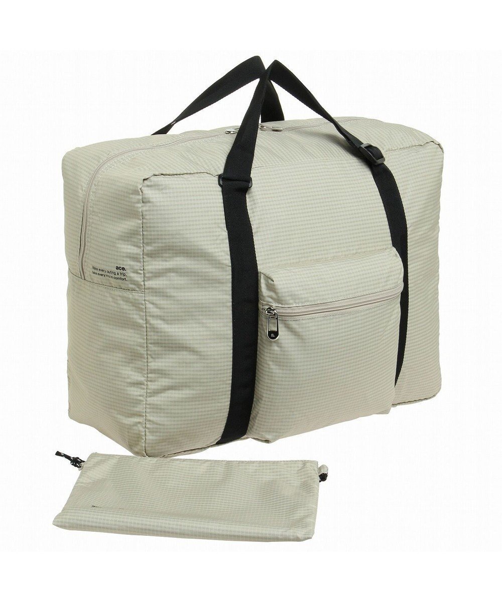 【エースバッグズアンドラゲッジ/ACE BAGS & LUGGAGE】のace. エース フォルケット ボストンバッグ 折りたたみバッグ 31リットル 67159 インテリア・キッズ・メンズ・レディースファッション・服の通販 founy(ファニー) 　ファッション　Fashion　レディースファッション　Fashion for Women　スーツケース キャリーケース　Suitcase / Carry Case　セットアップ　Set-Up, Coordinated Outfit　ボストンバッグ　Boston Bag, Retro Bag　ポケット　Pocket, Pocket Detail　旅行　Travel　ベージュ|ID: prp329100004676770 ipo3291000000033790656