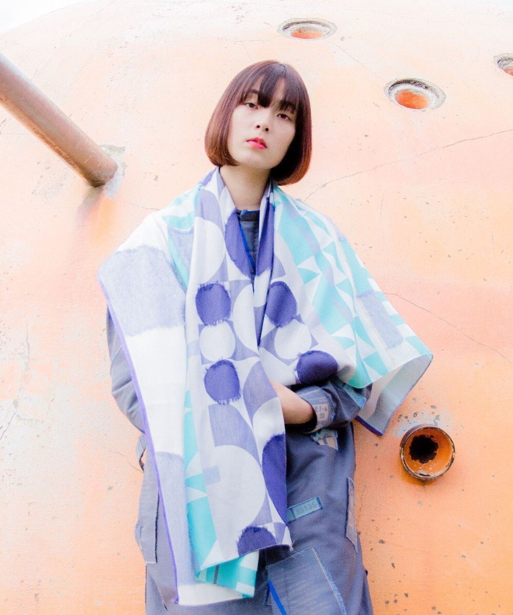 【ポルス/POLS】のキュプラロングストール インテリア・キッズ・メンズ・レディースファッション・服の通販 founy(ファニー) 　ファッション　Fashion　レディースファッション　Fashion for Women　エレガント 上品　Elegant　キュプラ　Cupro, Eco Fabric　ショール　Shawl, Wrap　ジャカード／ジャガード　Jacquard, Woven Pattern　ストール　Stole, Wrap　ファブリック　Fabric, Textile　ミックス　Mix, Mixed Style　A/W・秋冬　Autumn/Winter　S/S・春夏　SS, Spring/Summer, Warm Season　夏　Summer　ブルー|ID: prp329100004676783 ipo3291000000033790713