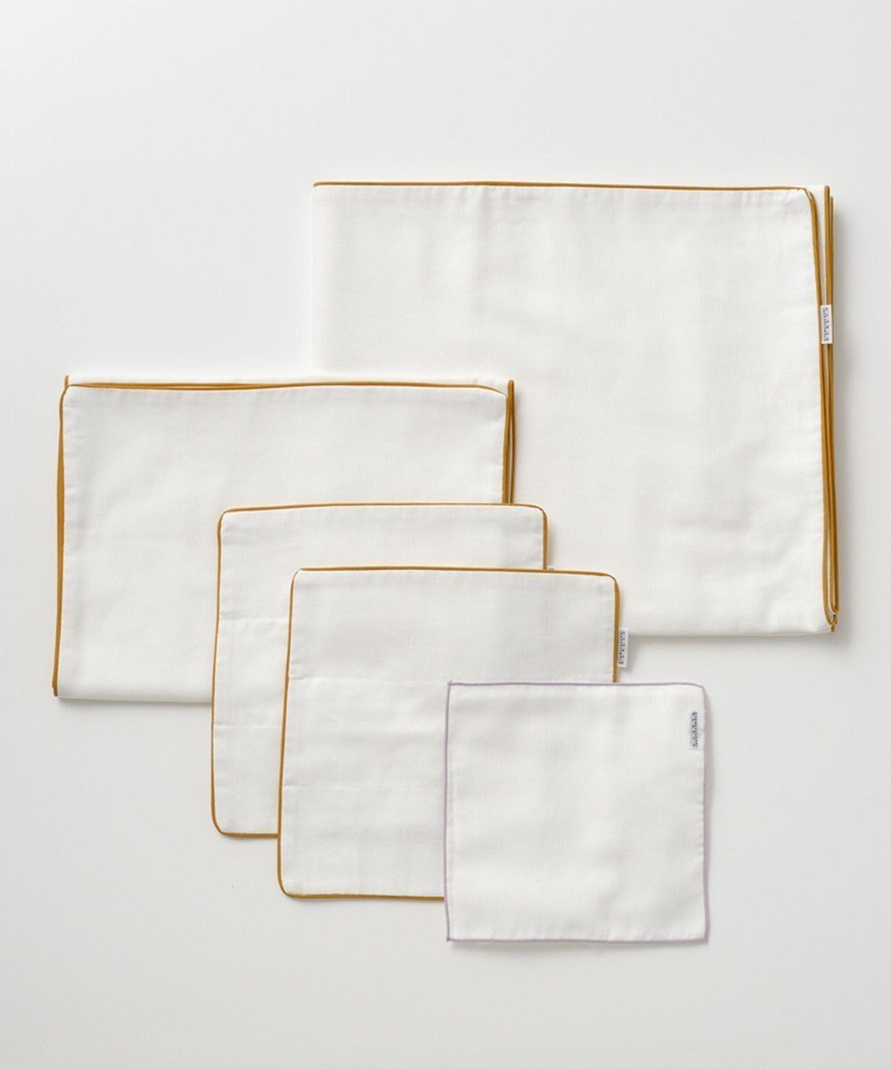 【京和晒綿紗/KYO WAZARASHI MENSYA】のタオル5点セット インテリア・キッズ・メンズ・レディースファッション・服の通販 founy(ファニー) 　ファッション　Fashion　レディースファッション　Fashion for Women　オレンジ　Orange　吸水　Absorbent, Quick-Dry　タオル　Towel, Bath Towel　ハンカチ　Handkerchief, Hanky　フェイス　Face, Facial Design　ボックス　Boxy, Box Shape　ギフト プレゼント　Gift / Present　白|ID: prp329100004676797 ipo3291000000034262429